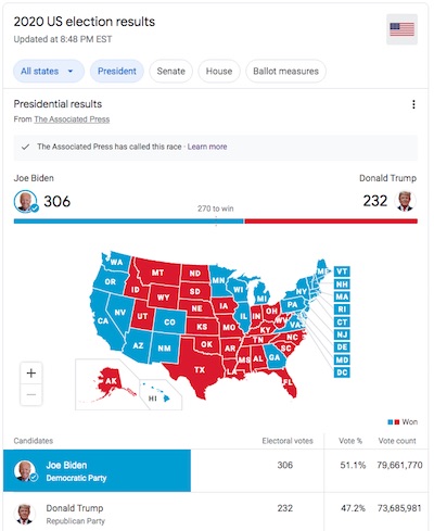 AP's electoral map
