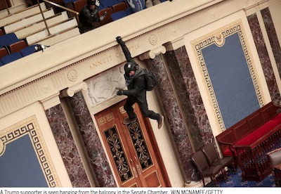 Globe: apparent right-wing paramilitary assaults Senate chamber from balcony