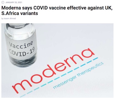 MedXPress: Moderna says it works for now