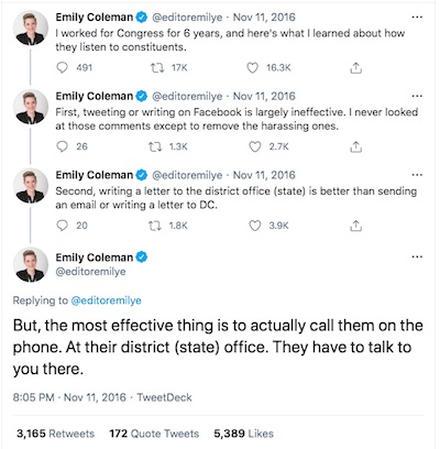 Coleman: contacting legislators and not getting ignored