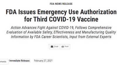 FDA: Emergency Use Authorization