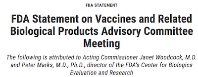 FDA: Statement of intent to rapidly work toward EUA
