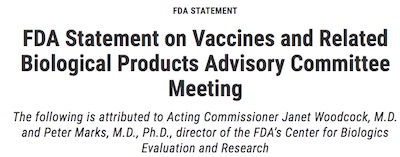 FDA: Statement of intent to rapidly work toward EUA