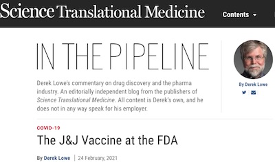 In the Pipeline: J&J vaccine goes before FDA
