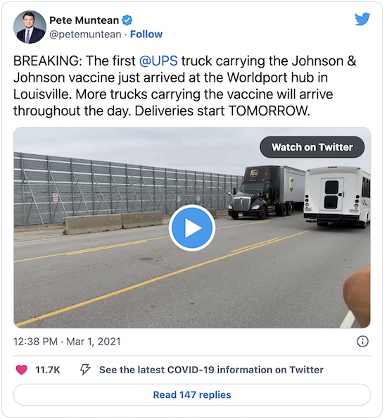 Muntean @ Twitter: Trucks carrying vax
