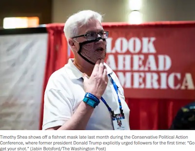 WaPo: malicious compliance fishnet mask at CPAC