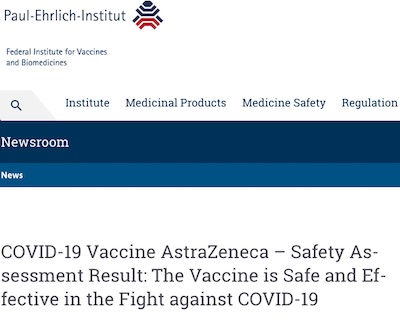 Paul-Ehrlich-Institut: AZ/OX vaccine resumed with favorable risk/benefit