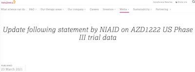 AZ: press release on interim readout claiming 79% efficacy, 80% in age 65+