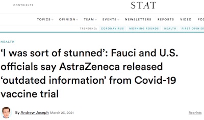 STAT News: AstraZeneca press release based on outdated information