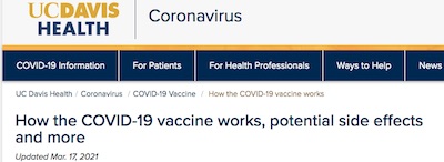UC Davis: don't use OTC pain relievers before COVID-19 vaccination