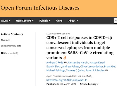 OFID: CD8+ T cells from COVID infection target conserved epitopes