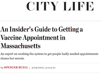 Boston Magazine: tips for finding a vaccine slot