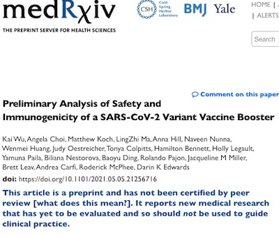 Moderna preprint: Initial look at boosters and variants