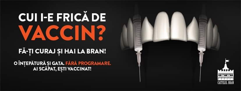 Official Romanian government invitation to get vaccinated at Castle Bran