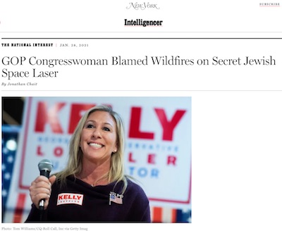 Rep Marjorie Taylor Greene: Wildfires and Secret Jewish Space Lasers