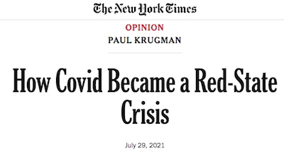 Krugman @ NYT: How COVID became a red-state crisis