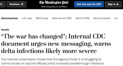 WaPo: CDC internal report on Delta, vaccines, and transmissibility