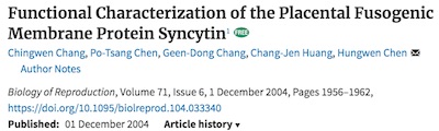 Functional characterization of syncytin-1