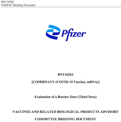 Pfizer/BioNTech submission to FDA for booster authorization