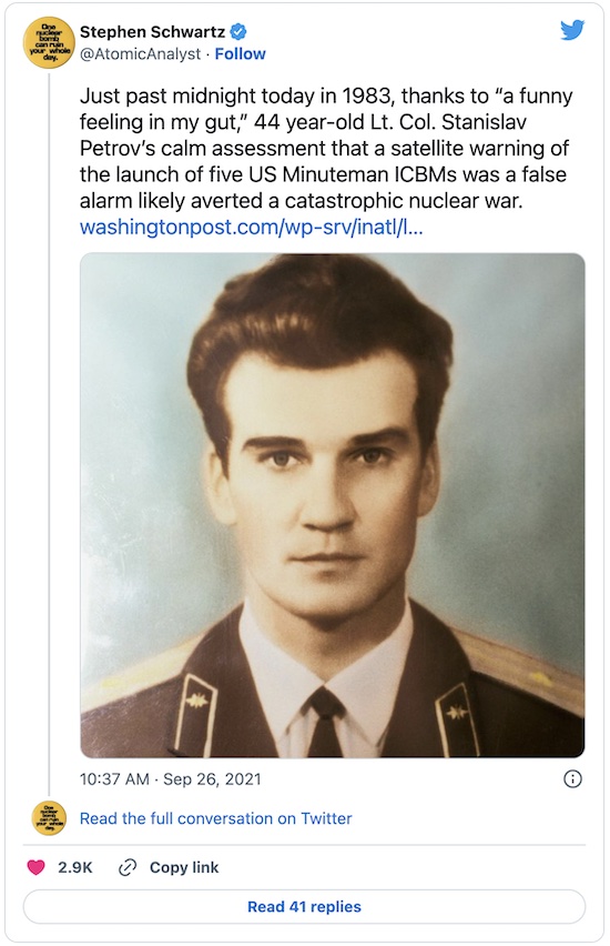 Schwartz @ Twitter: Stanislav Petrov