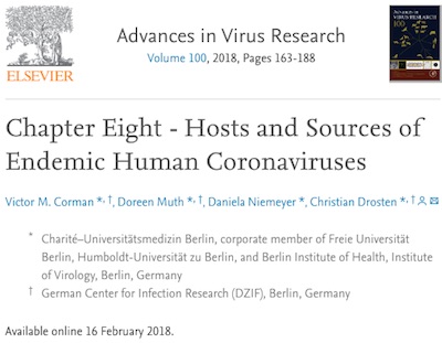 Adv Vir Res: Hosts & sources of endemic human coronaviruses