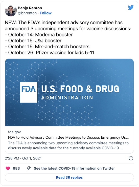 Renton @ Twitter: The FDA's busy calendar