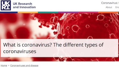UKRI: Types of Coronaviri