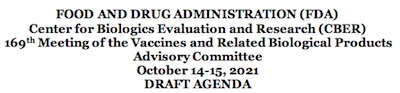 FDA/CBER Agenda for VRBPAC on Moderna Boosters