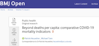 BMJ: Beyond deaths per capita, to life expectancy