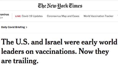 NYT: Vaccination early leaders are now laggards