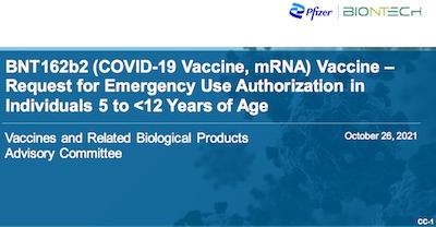Pfizer: Analysis of vax data in kids 9-11