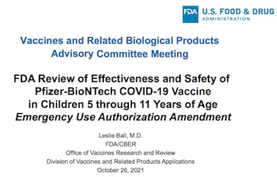 FDA: Review of safety and efficacy in kids 5 – 11