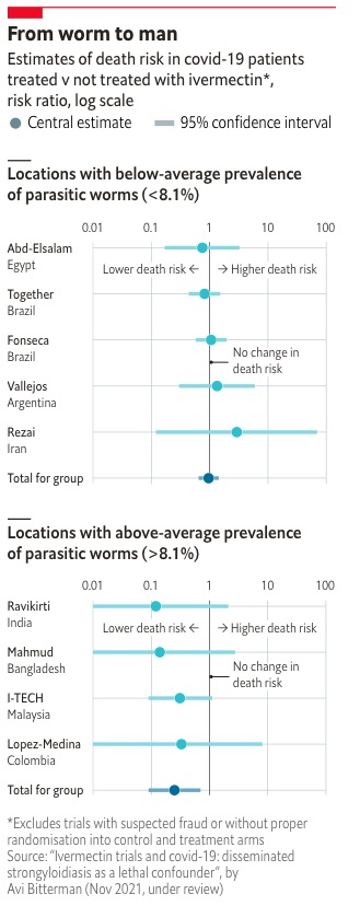 Economist: ivermectin only helps COVID-19 pts who already have worms