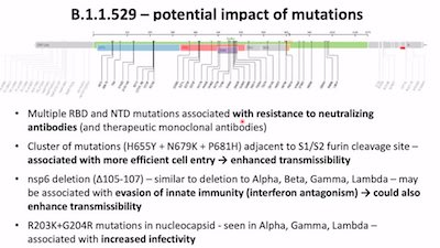 South Africa Health Ministry: catalog of Omicron mutations and functional regions