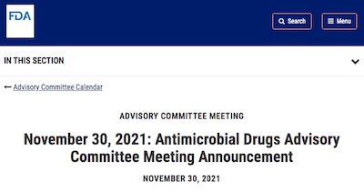FDA: AMDAC meeting announcement & materials on molnupiravir