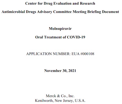Merck: Briefing document for molnupiravir