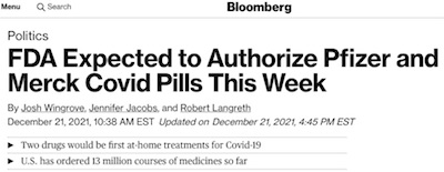 Reuters: Anonymous reports on FDA approving molnupiravir & paxlovid this week