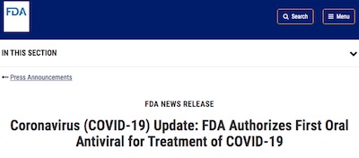 FDA: Paxlovid authorized