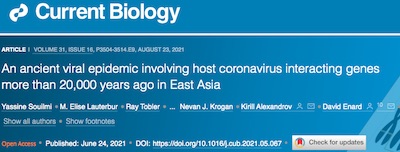 Curr Biol: Human genetics and 20,000 year old coronavirus epidemic in Asia