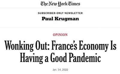 Krugman @ NYT: French economy is having a good pandemic