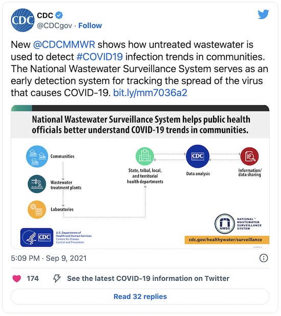 CDC @ Twitter: How wastewater reveals infection trends