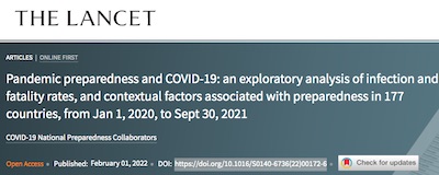 COVID Natl Prep Collab @ Lancet: Govt trust as factor in preparedness