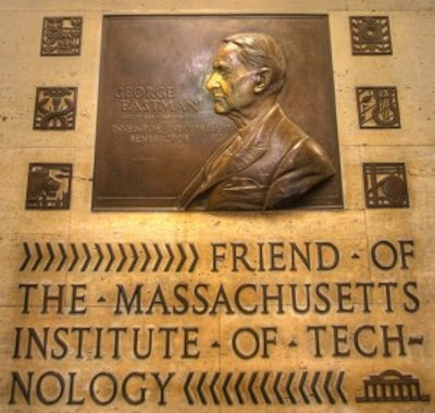 George Eastman relief @ MIT: Nose rubbed shiny for good luck on physics exams