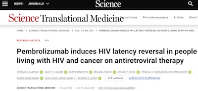 Uldrick et al. @ SciTranslMed: PD-1 therapy reverses HIV latency