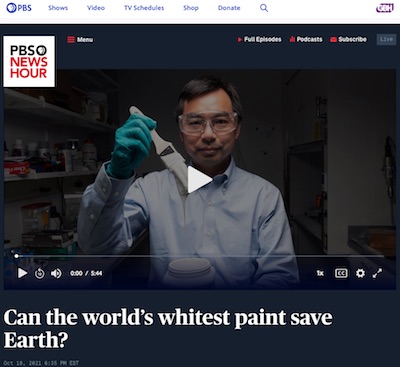 Yang & Baldwin @ PBS: World's whitest paint