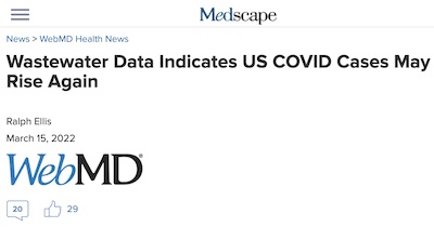 Ellis @ Medscape: US wastewater hints at new COVID wave