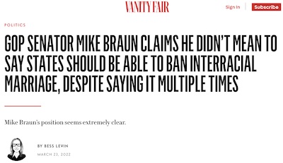 Levin @ Vanity Fair: Braun claims he didn't mean what he said multiple times