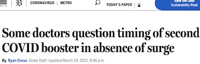 Globe: Some critiques of timing of 2nd boosters