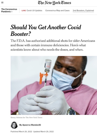 NYT: Should you get another booster?