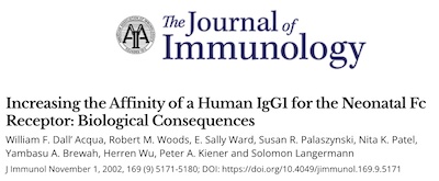 WF Dall'Acqua, et al. @ Jnl Immunol: Consequences of enginnering human IgG1